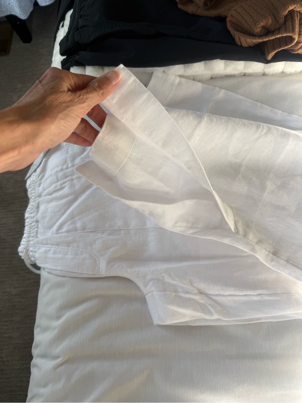 Athleta Retreat Linen White Wide Leg Pants NWT XXS - Picture 11 of 12